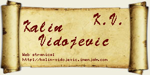 Kalin Vidojević vizit kartica